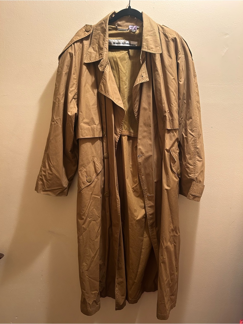 Classic Men's Tan Trench Coat -